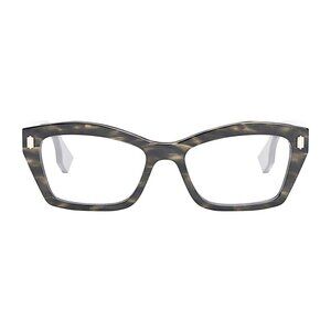 NEW FENDI EYEGLASSES GREY HORN WOMEN EYEWEAR FENDI FE50038I 063